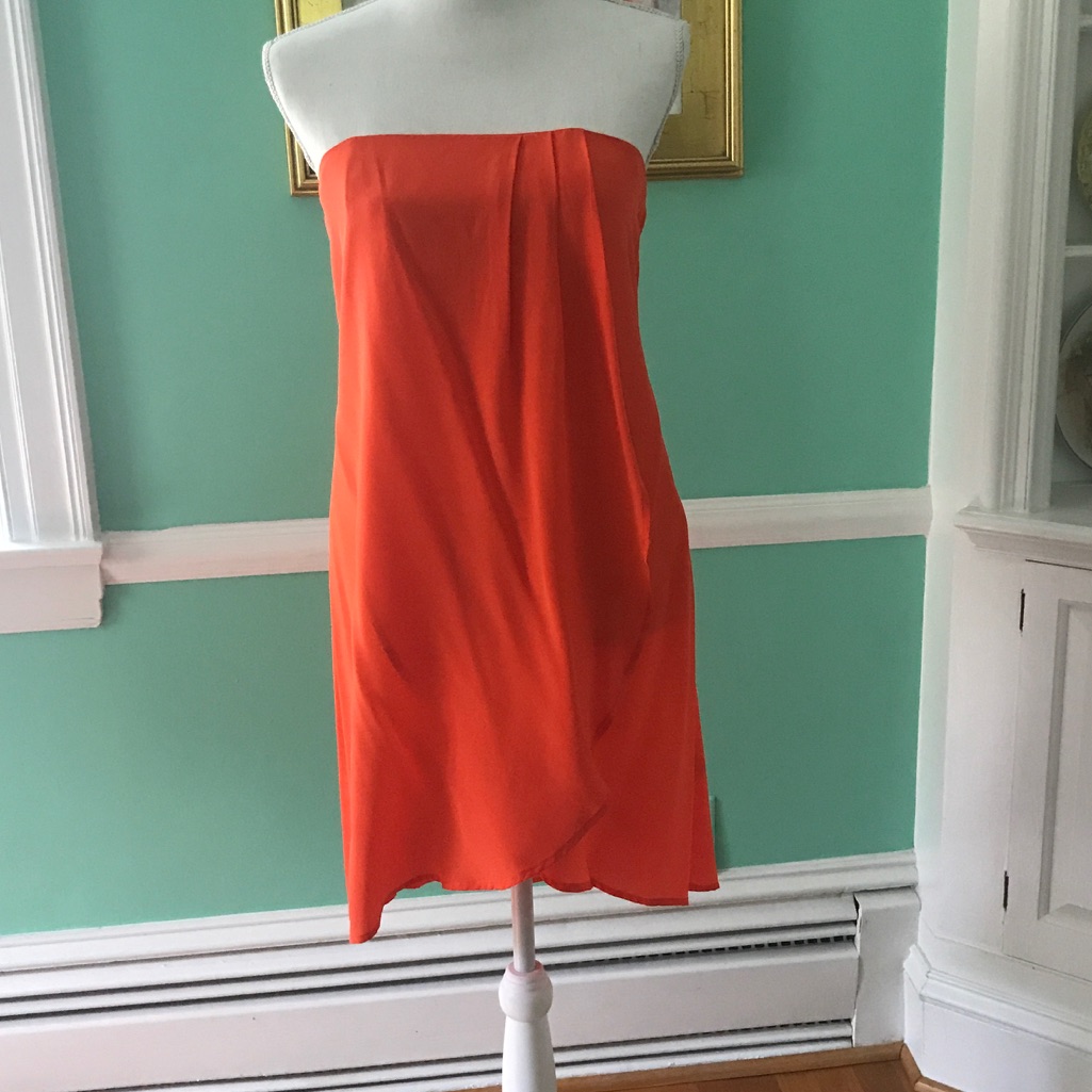 Helena Quinn Nwot Orange Karin Mini Dress Size L